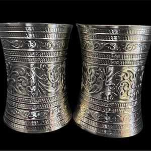 Intricate large bangle set (2) bangle bracelets